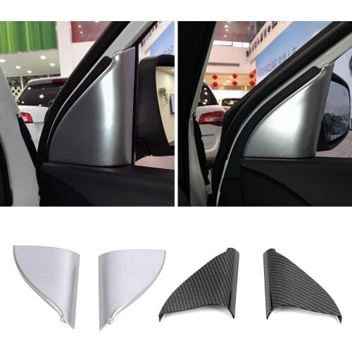 For Renault Kadjar 2015-2019 Car Front Rear Door Window Inner Triangle Pillar Column Cover Trim ABS Sticker Accessories