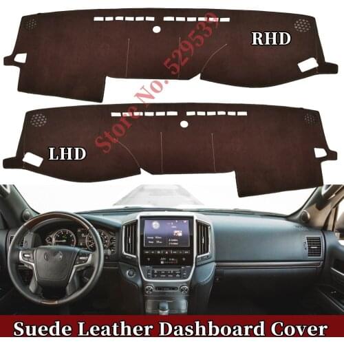 For Toyota Landcruiser Land Cruiser 2016-2022 2017 2018 2019 2021 Car-styling Suede Leather Dashmat Dashboard Cover Pad Dash Mat