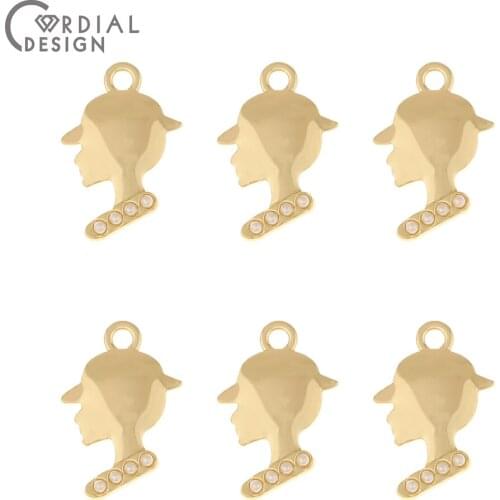 Cordial Design 100Pcs 14*20MM Jewelry Findings & Components/DIY Charms/Boy Shapes/Earring Pendant/Hand Made/Jewelry Accessories