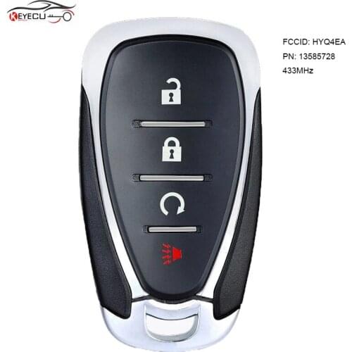 KEYECU HYQ4EA Smart Remote Key Fob 433MHz 4B for Chevrolet Cruze Traverse Volt 2018 2019 PN: 13585728