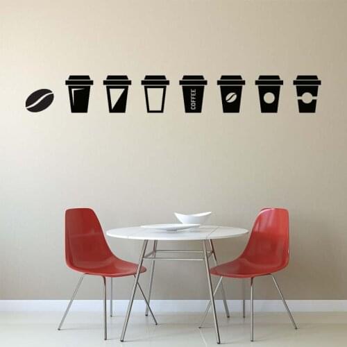 Coffee Shop Sign Mug Logo Cafe Decor Highest Quality Wall Cup Decal Sticker Vinyl Customized