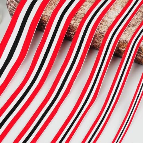 New Red White Black Blue stripes cap with Ribbon Gift 10mm,30mm 50mm DIY Clothing Belt Pants Dress Handmade Sewing Accessories
