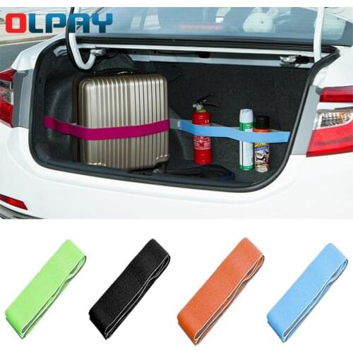 Creative Car Trunk Storage Device Hook and Loop Strong Adhesion Fixed Straps Solid Color Baggage Debris Anti-drop Magic Stickers