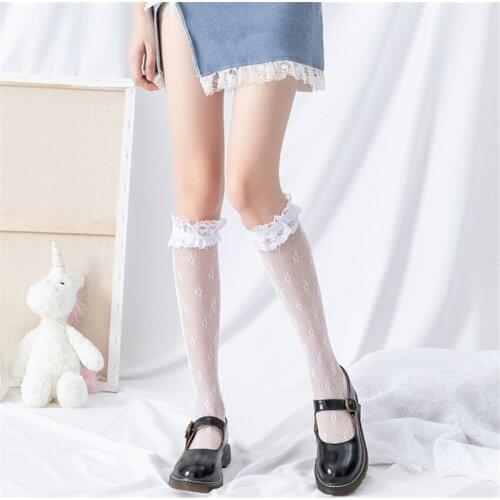 Lolita Lace Stockings Sweet Side Piles Of Socks Retro Literary Socks B1656