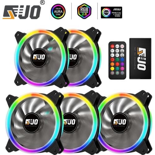 DarkFlash DR12 Pro PC Case Fan RGB 120mm AURA SYNC 5V/3pin Quiet CPU Cooler Sets Fan 6 Pin CPU Radiator Adjust Fan Color & Speed