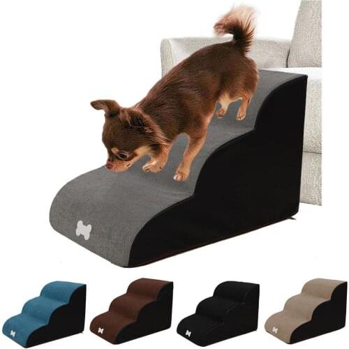 Cat Dog Stairs Pet 3 Steps Stairs For Small Dog Cat Dog House Pet Ramp Ladder Anti-slip Removable Dogs Bed Stairs Pet Supplies