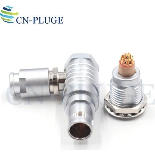 M12 Type FHG EGG 1B Elbow connector 12 pin Push Pull Self-locking Connector For LED Power