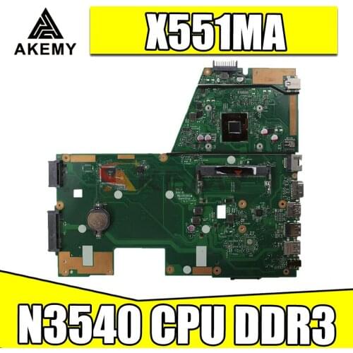 Akemy X551MA laptop motherboard with N3540 CPU DDR3 For ASUS X551MA F551MA X551M D550M original mainboard tested full 100