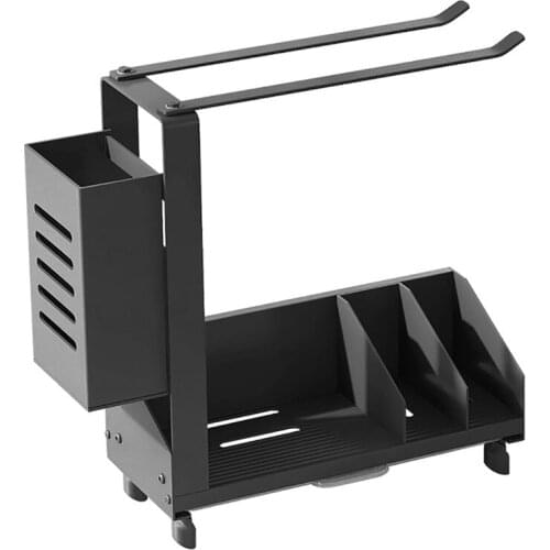 Multifunctional Drain Rack Kitchenware Storage Shelves Sponge Cloth Rag Cleaning Tool Towel Hanger Organizer Rotating Rack