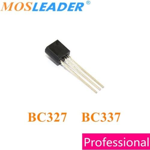 Mosleader BC327-25 BC337-25 BC327-40 BC337-40 TO92 1000PCS BC327 BC337 PNP NPN DIP Made in China