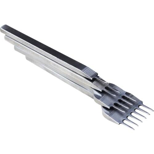 4 Pcs/set 3/4/5/6mm Leather Craft Tools Stainless Steel Hole Punches Lacing Hand Chisel Graving Stitching Punch Tool Kit