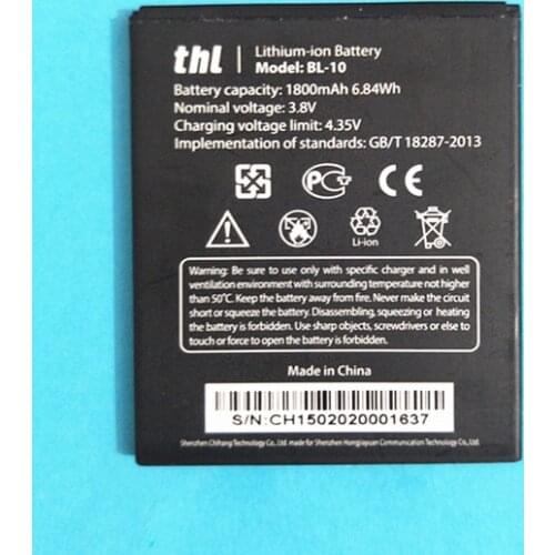 NEW THL BL-10 battery For THL T12 BL-10 Mobile Phone Battery 3.8V 1800mAh