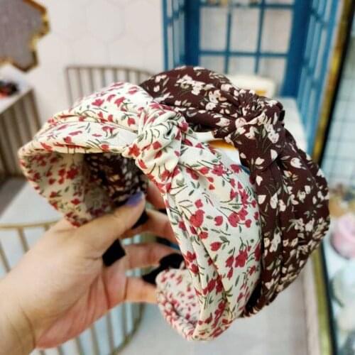 MISANANRYNE Knot Hairband for Women Girls Hair Head Hoops Bands Accessories Fabric Floral Print Headband Headwear Headdress