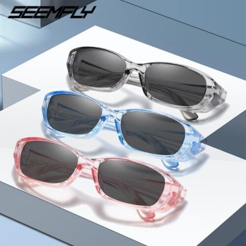 Seemfly Vintage Full Frame Anti Blue Light Glasses Smart Discoloration Plain Mirror Eyewear Men Women Computer Goggle Eyeglasses