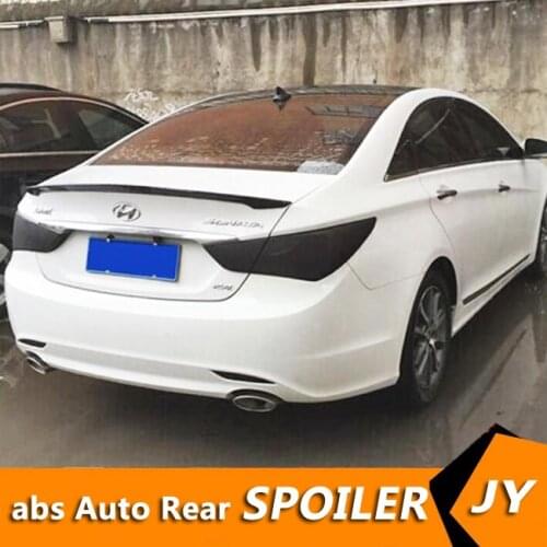 For HYUNDAI Sonata Spoiler 2010-2013 Sonata spoiler High Quality ABS Material Car Rear Wing Primer Color Rear Spoiler
