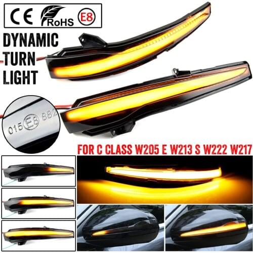 Scroll LED Dynamic Turn Signal Light For Mercedes Benz C Class W205 E W213 S W222 Side Mirror Flashing Light Repeater Blinker