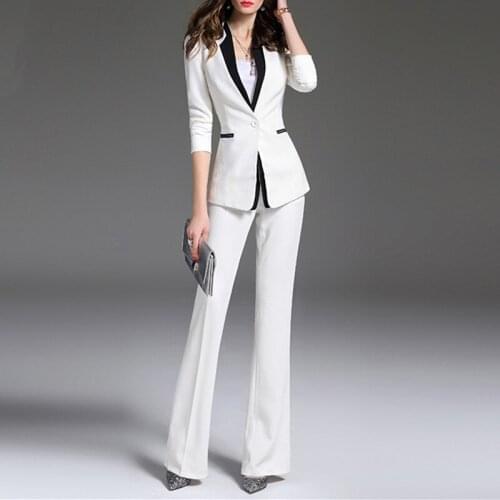 Womens suit temperament waist ladies suit two-piece suit (jacket + pants) ladies work casual professional wear custom made