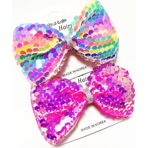 1PCS New Children Bowknot Sequin Duck Mouth Hair Clips Cute Candy Color Tie Baby Girl Hairpin Hair Accessories