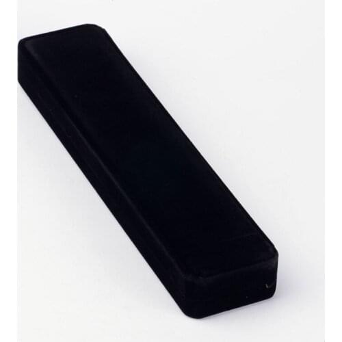 10pcs Displaying Jewelry Organizer Box Rectangle Velours Necklace Boxes Black 24*5.5*2.8cm Storage Small Gift Case For Necklaces