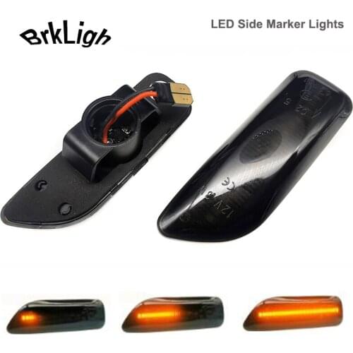 2Pcs LED Dynamic Fender Side Marker Light Turn Signal Lamp For Volvo S60 01-09 S80 99-06 V70 MK2 00-08 XC70 03-07 XC90 MK1 03-09