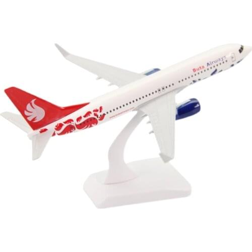 20CM Buta Airways B737-800 Airlines Airplane Model with Base Alloy Aircraft Plane For Collectible Souvenir Show Gift Toys