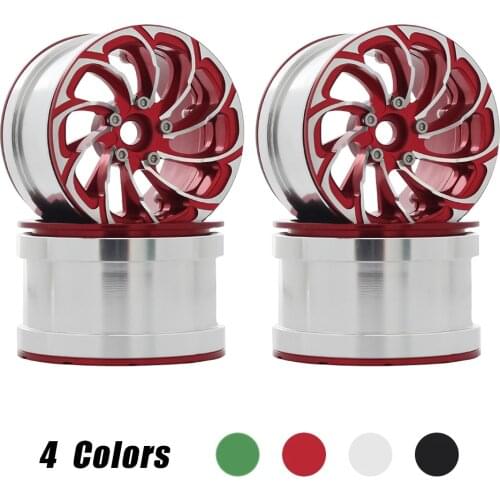 4PCS RC Car Metal 2.2 inch Beadlock Wheel Rim Hub for 1/10 RC Crawler Traxxas TRX4 TRX6 Axial SCX10 D90 RGT 86100 Hsp Tamiya TF2