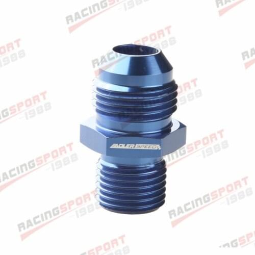 8AN -8AN AN8 AN-8 Male Flare To M16x1.5 (mm) Metric Straight Fitting Blue
