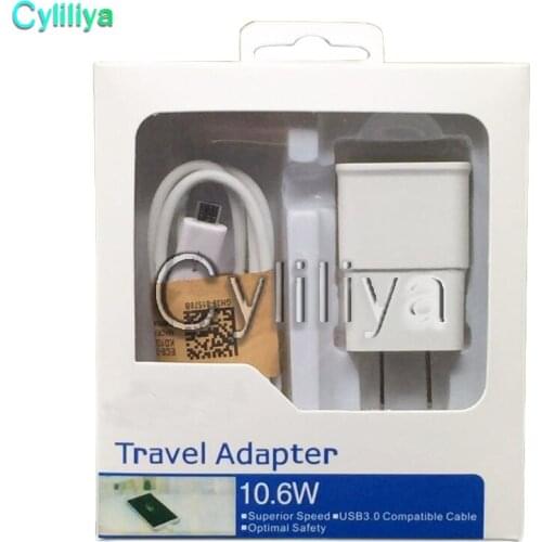 30sets Quick Charge 2 in 1 EU US Plug 5V 2A Adapter Home Travel Wall Charger Kits 2.0 Data Sync USB Cable For Galaxy S4 S5 S6 S7