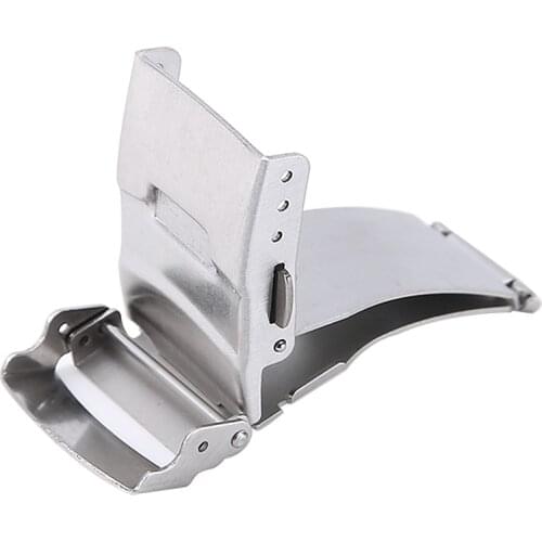 Automatic Metal Double Click Butterfly Buckle Watch Push Button Fold Deployment Clasp Strap Buckle 2/14/16/18/20/22/24mm