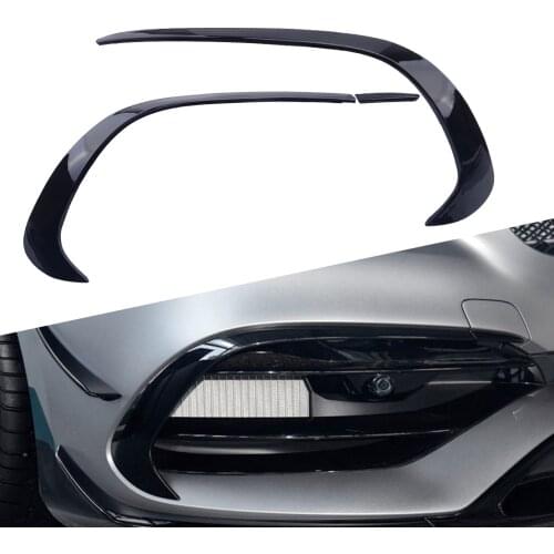 Beler Black 1 Pair Front Bumper Splitter Spoiler Canards Fit For Benz A Class W176 A180 A200 A220 A250 AMG A45 2016 2017 2018