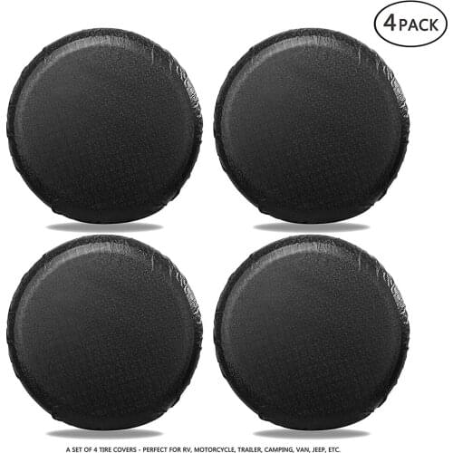 4pcs Tire Covers for RV Wheel, Waterproof UV Sun Protectors for Motorhome Boat Trailer Camper for Diameter 30 to 32inch Dia