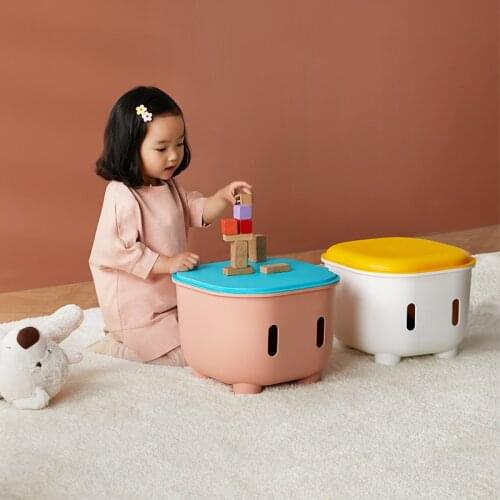 Childrens storage stool toy storage box thickened cartoon non-slip shoe-changing rubber stool baby plastic bench small stool