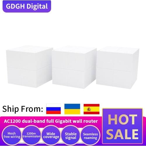 GLMW6 Whole Home Mesh WiFi System AC1200 Gigabit router 2.4G/5G dual band WiFi repeater With APP setting management control