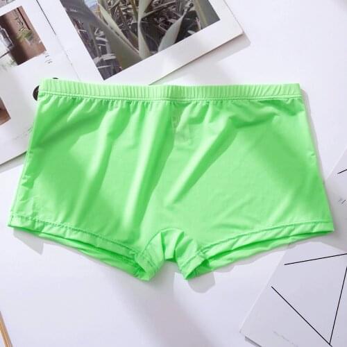 Hot Sale Mens Underwear Ice Silk Briefs Summer Mens Briefs Transparent Low Waist Sexy Panties Gay Seamless Silkly Underpants