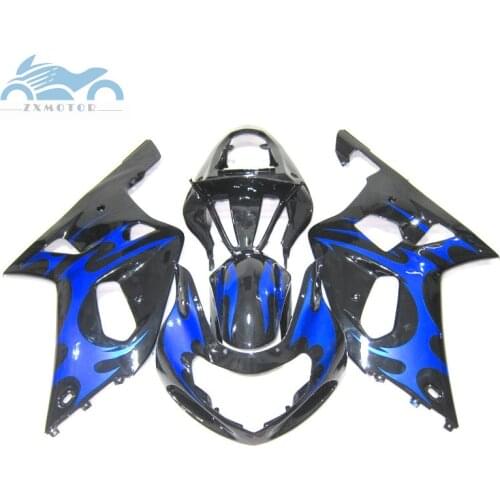 Fairings kit for SUZUKI 2001 2002 2003 GSXR600 GSXR 750 K1 K2 motorcycle fairing GSXR 600 01-03 blue flames ABS ZT10
