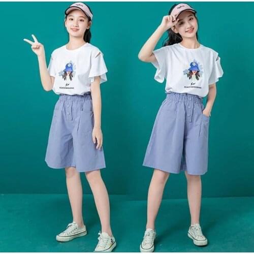 2 Piece Set Baby Girl Clothes Girls Summer Clothes Set Short Sleeved T Shirts Shorts Cute Cotton Tops Kids Tracksuit Soft Outfit