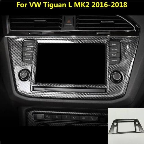 Car Trims ABS Center Console Decoration Protection Navigation Box 1pcs For VW TiguanL Tiguan L MK2 2016 2017 2018 2019 2020