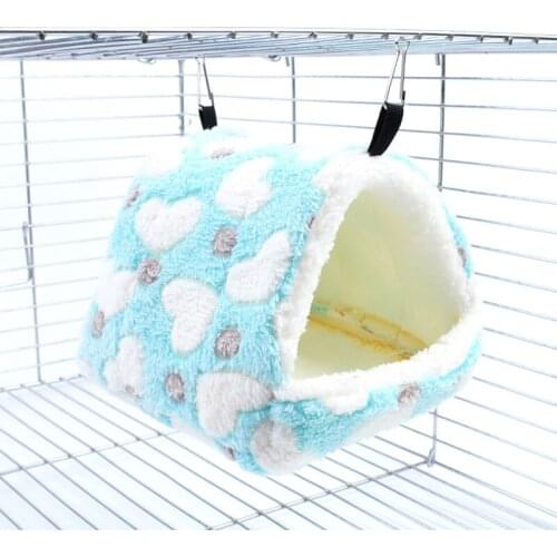 Little Pet Warm Winter Nest Coral Plush Hanging Nest Squirrel Hammock Honey Colugo Warm Hamster Cotton Velvet House