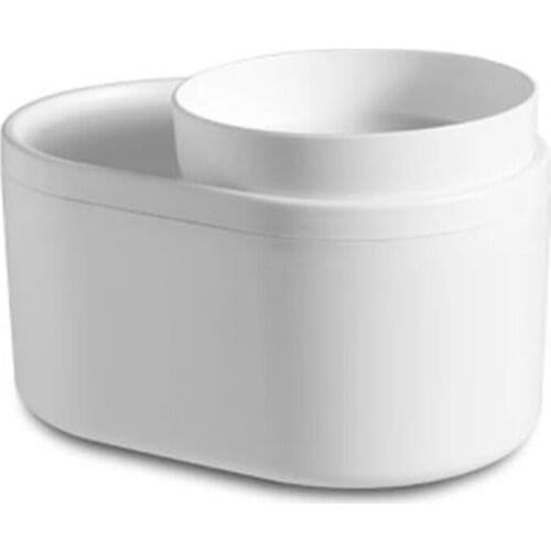 Lazy Snack Bowl,Double-Layer Candy Dried Fruit Plate,Multifunctional Desktop Sliding Lid Nuts Fruit Tray,with Waste Bin