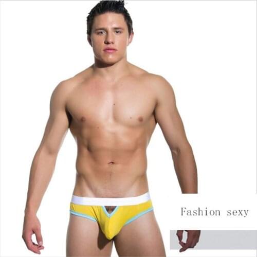 2019 New Products Mens Underwear Briefs Listed The Open Sexy Pouch Briefs Pure Cotton Gay Underwear Qualitative Men Briefs