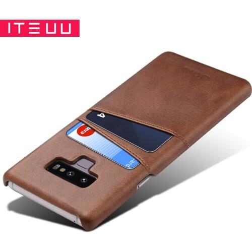 ITEUU New Retro Leather Case for Samsung Galaxy Note 9 Cases Card Slot Shockproof PU Luxury Back Cover for Samsung Note9