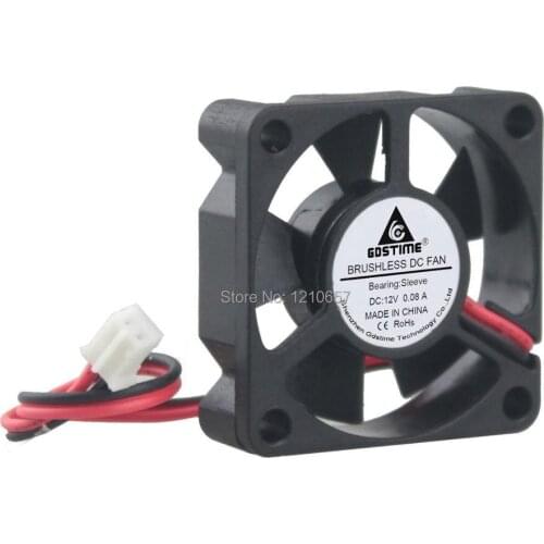 5Pieces LOT Gdstime 35 x 35 x 10MM 35mm Duct Ventilation Cooler 2Pin 12V Radiator DC Fan
