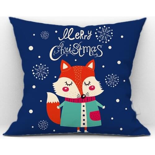 Plush Throw Pillows Case Cartoon animal Print Decorative Cushion Cover for sofa bed Christmas Tree Decorations Home Decor