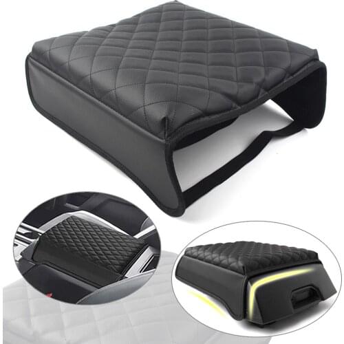 F-150 Car Customized Console Armrest Cushion Cover For Ford F150 SUV 2015 2016 2017 2018 2019 2020 Black Leather