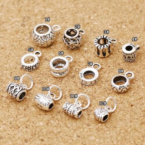 100% 925 Silver Jewelry Spacers DIY Bracelet connector beads Jewelry Findings Ring Beads Sterling Jewelry Accessories