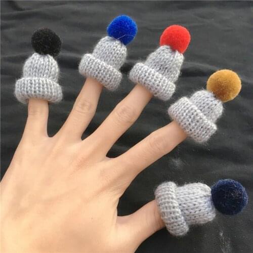 5pcs/lot 5cm Gray Wool Cap Christmas Tree Cap Decoration DIY Garment Scarf Head Rope Children Toys Craft Garments Accessories
