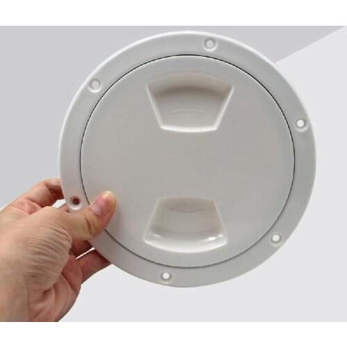 ABS Round Deck Inspection Access Hatch Cover Plastic White Boat Screw Out Deck Inspection Plate For Boat Yacht Marine 5 inch