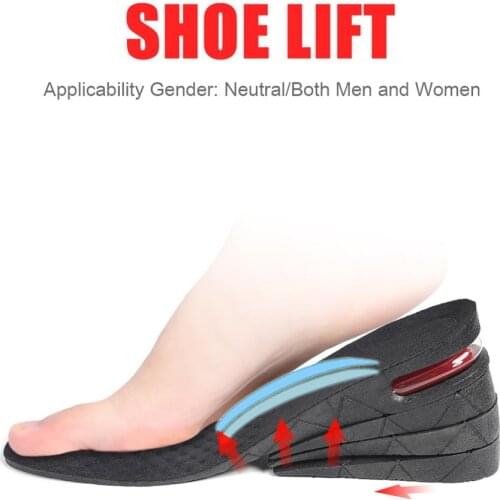 3-9cm Unisex Height Increase Insole Cushion Height Lift Adjustable Cut Shoe Heel Insert Taller Women Men Quality Foot Pads