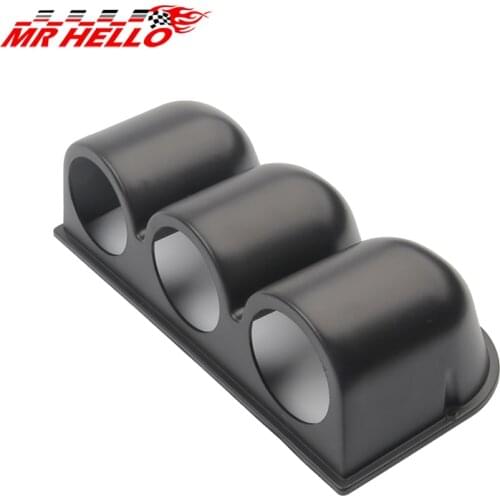 Universal Car Black 2" 52mm 3 Triple Hole Dash Gauge Pod Mount Holder ABS