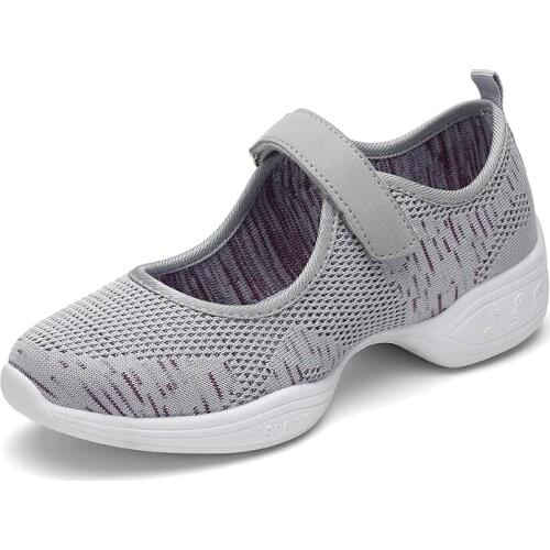 Knitting Women Shoes Mary Janes Hook Loop Sneakers for Woman Lightweight Soft Comfortable Ladies Walking Footwear Low Heel